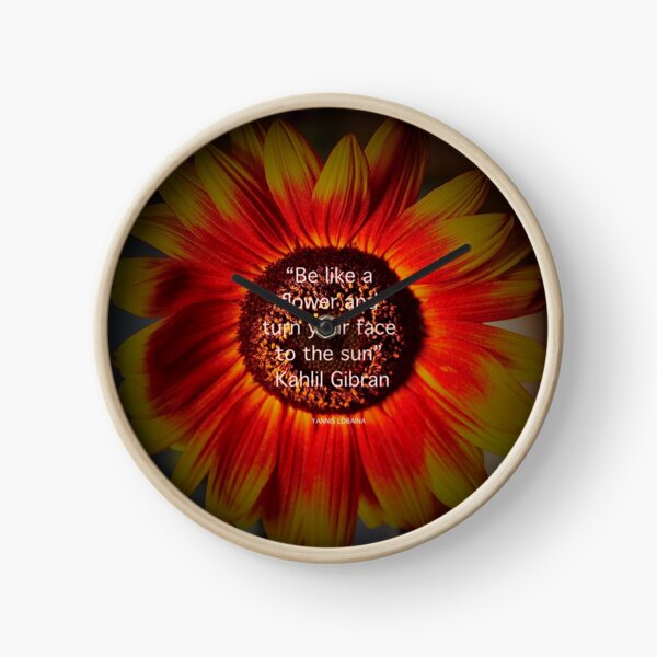 Be a sunflower By Yannis Lobaina Clock