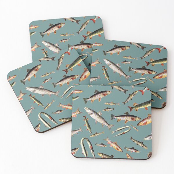 Item preview, Fish pattern dots printing style like Lichtenstein, Mezzotint designed and sold by joanaoberg.