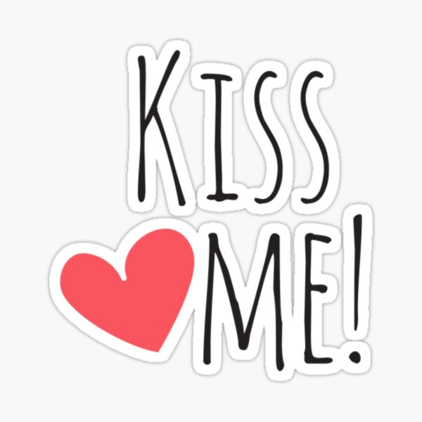 "Kiss Me Heart" Sticker by shchedrina Redbubble