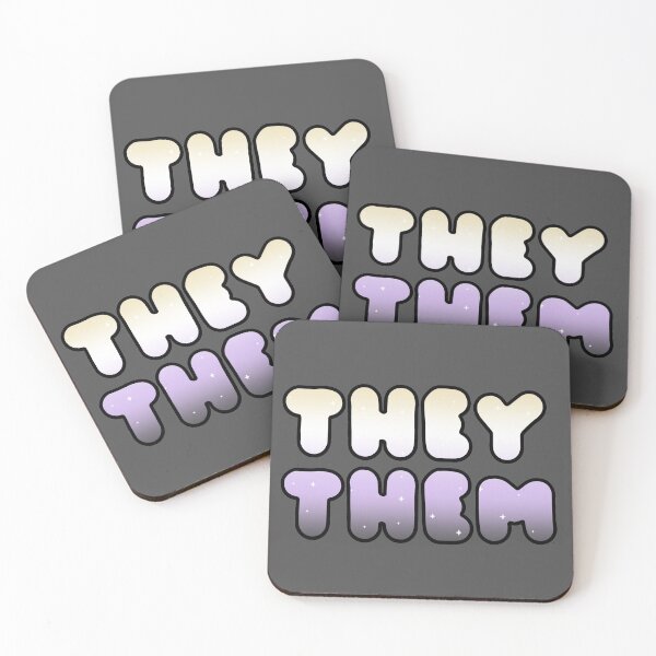Item preview, THEY/THEM: Non-binary Pride Starry Pronoun Design  designed and sold by SimplyPride.