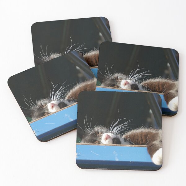 Item preview, black tuxedo cat sleeping designed and sold by mrivserg.