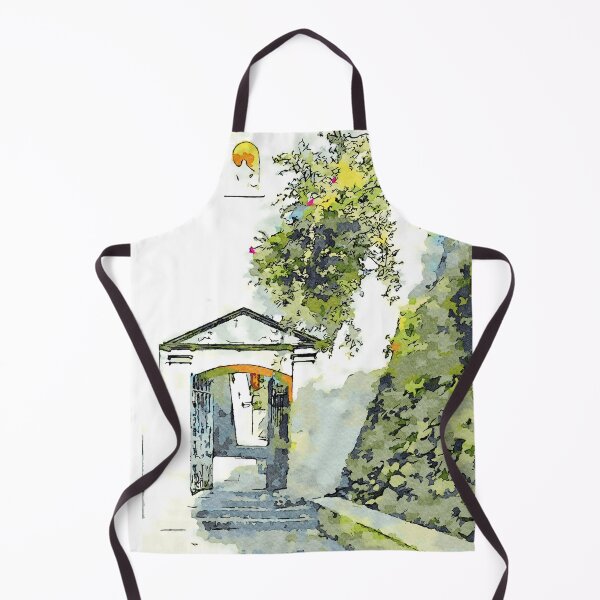 Item preview, Alleyway with door with tympanum and niche with saint designed and sold by Giuseppe Cocco.