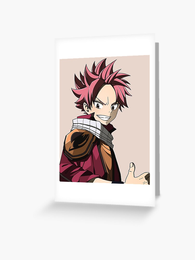 Fairy Tail Art Natsu Dragneel Anime Greeting Card by Anime Art