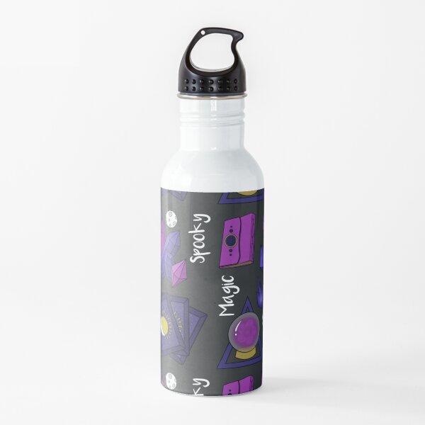 Spooky Witchy Magic Pattern Water Bottle