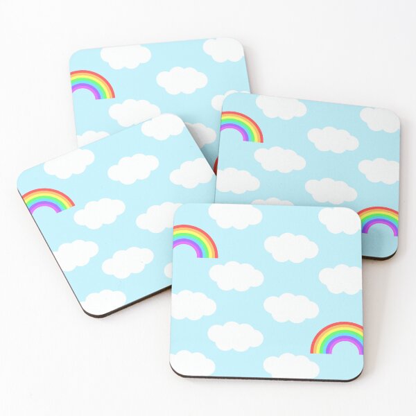 Item preview, Clouds and Rainbows Blue Sky Pattern designed and sold by tabbygun.