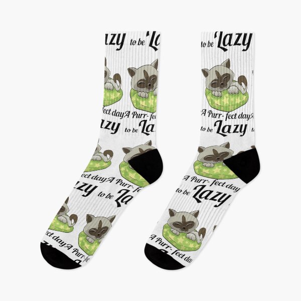 Item preview, A Purr-Fect Day To Be Lazy, With Sleeping Kitty Cat designed and sold by 4AllTimes.