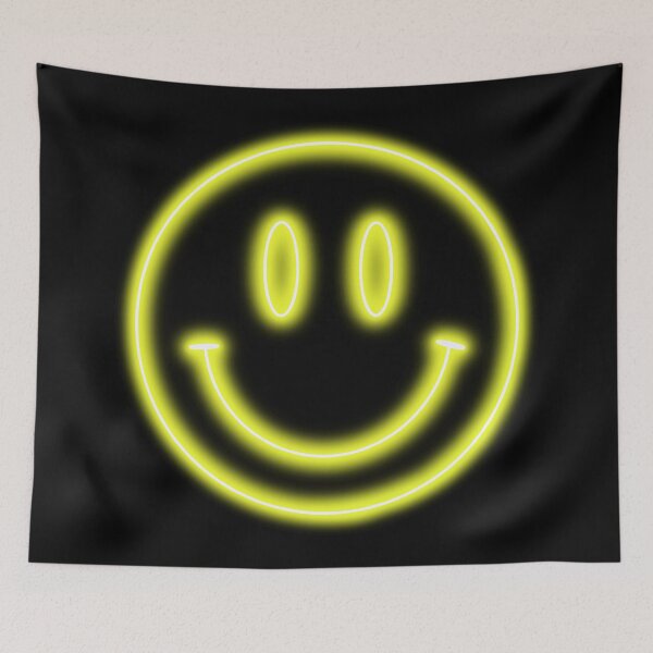 Item preview, Yellow Neon light smiley face designed and sold by kathleenkwiat.