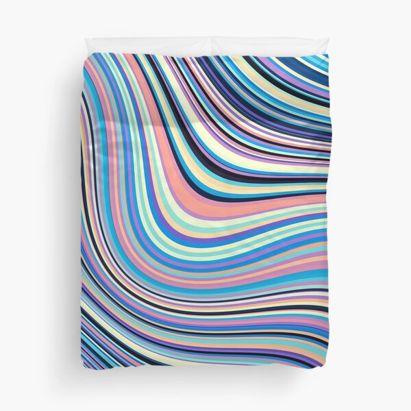Abstract wavy stripes. Duvet Cover