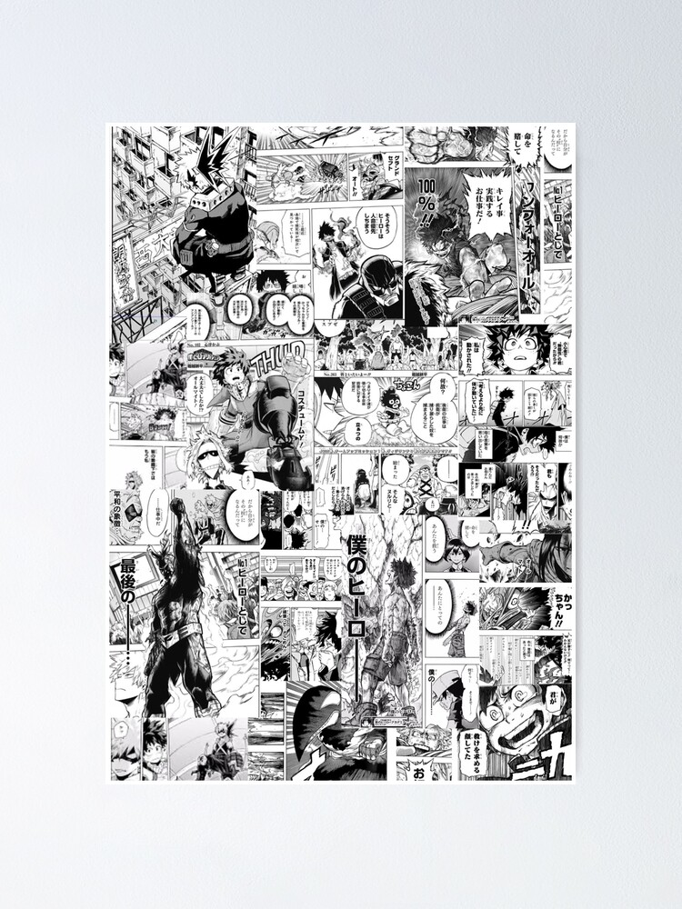 My hero academia Manga collage  Poster