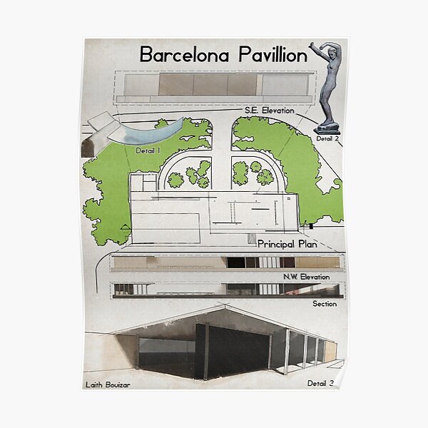 Barcelona Pavilion Posters Redbubble