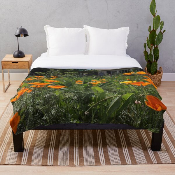 California Poppies Throw Blanket