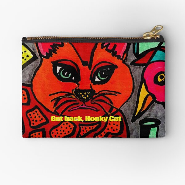 Get Back Honky Cat and Bird Zipper Pouch