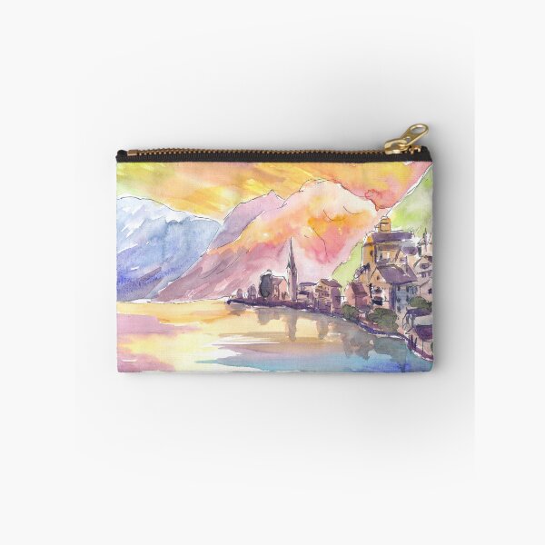 Item preview, Hallstatt Austria Golden Mountain Sunset and Lake designed and sold by artshop77.