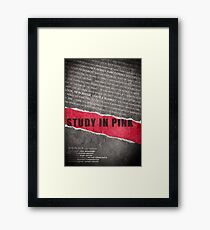 A Study in Pink fan poster Framed Print