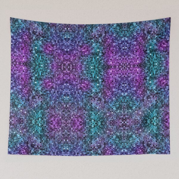Item preview, Blue Teal Green Purple Pretty Squares designed and sold by ChicagoIndigo.
