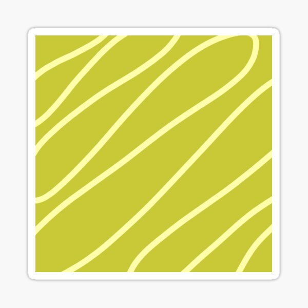 Simple Green Line Art Modern Minimalist Design Sticker