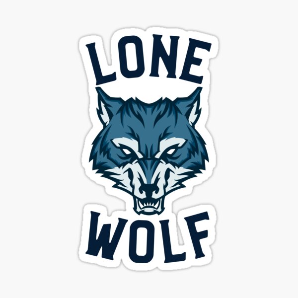 Aperçu de l'œuvre Lone Wolf (bleu) créée et vendue par MiJuShirts.