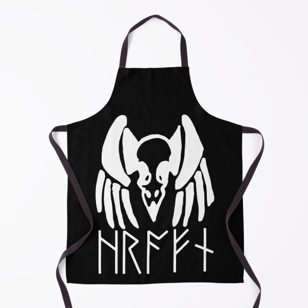 Item preview, Hrafn Guitars Logo with Runes (white) designed and sold by HrafnGuitars.