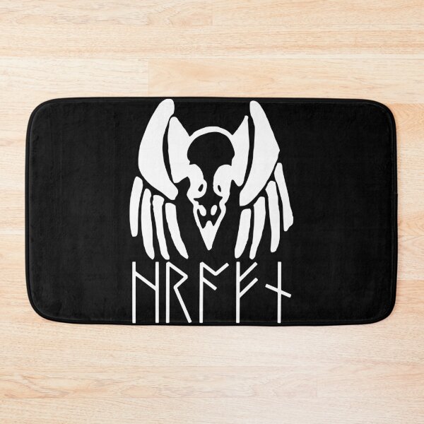 Item preview, Hrafn Guitars Logo with Runes (white) designed and sold by HrafnGuitars.
