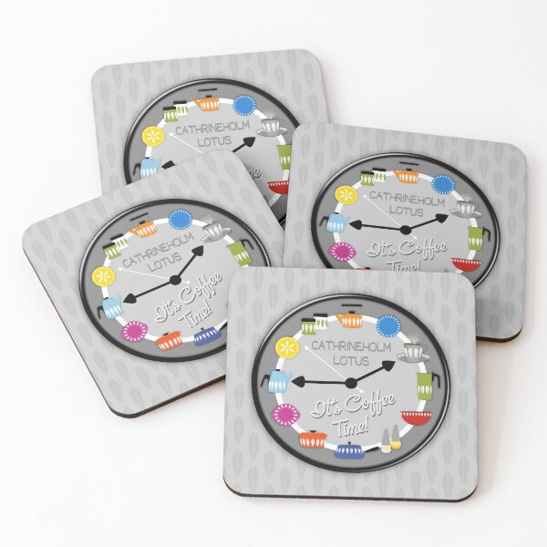 Item preview, Cathrineholm Colorful Kitchen Clock // It's Coffee Time Quote designed and sold by Elsy's Art.
