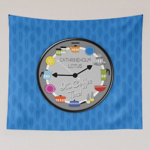 Item preview, Cathrineholm Colorful Kitchen Clock // It's Coffee Time Quote designed and sold by Elsy's Art.