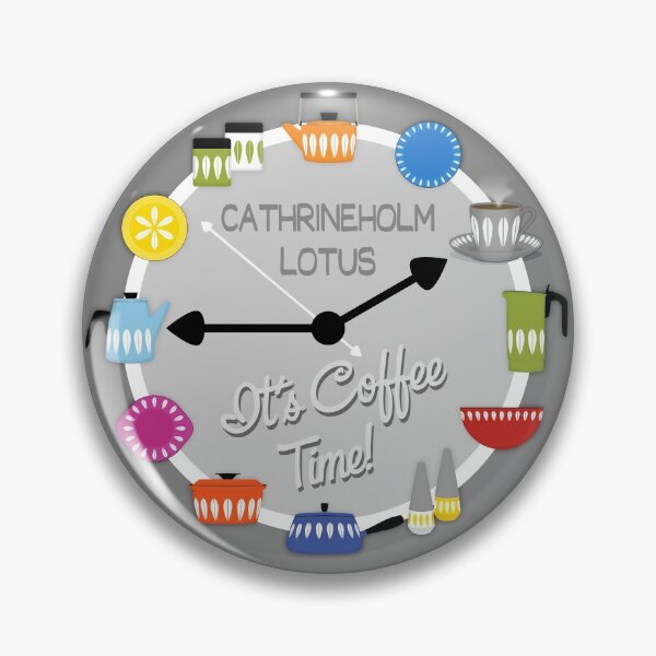 Item preview, Cathrineholm Colorful Kitchen Clock // It's Coffee Time Quote designed and sold by Elsy's Art.