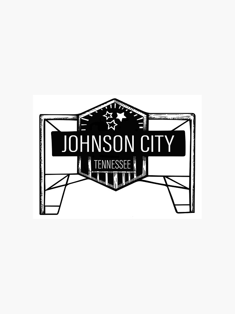 "Johnson City, TN Sign" Sticker by caitlinmaupin Redbubble