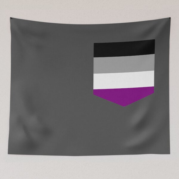 Item preview, Asexual Pride Faux Pocket designed and sold by SimplyPride.