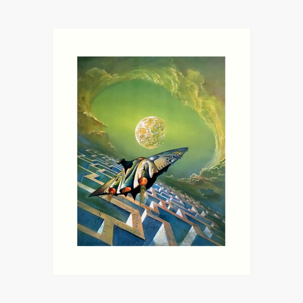 Item preview, The Man in the Maze - Vintage Sci-Fi  Art designed and sold by NinaJG007.
