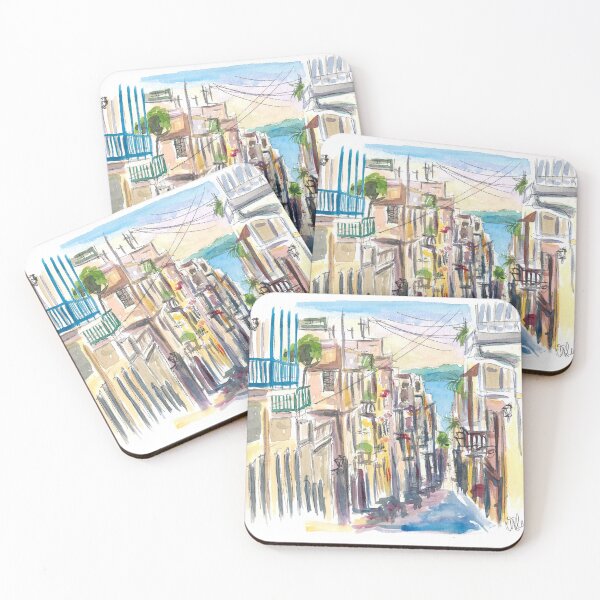 Item preview, San Juan Puerto Rico Street Scene With Harbour View designed and sold by artshop77.