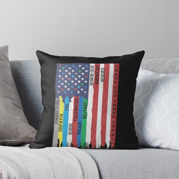 Item preview, First Responders Thin Line Support Gifts: American Flag with Thin Line Design  designed and sold by Cute & Sassy Custom Gifting Boutiques.