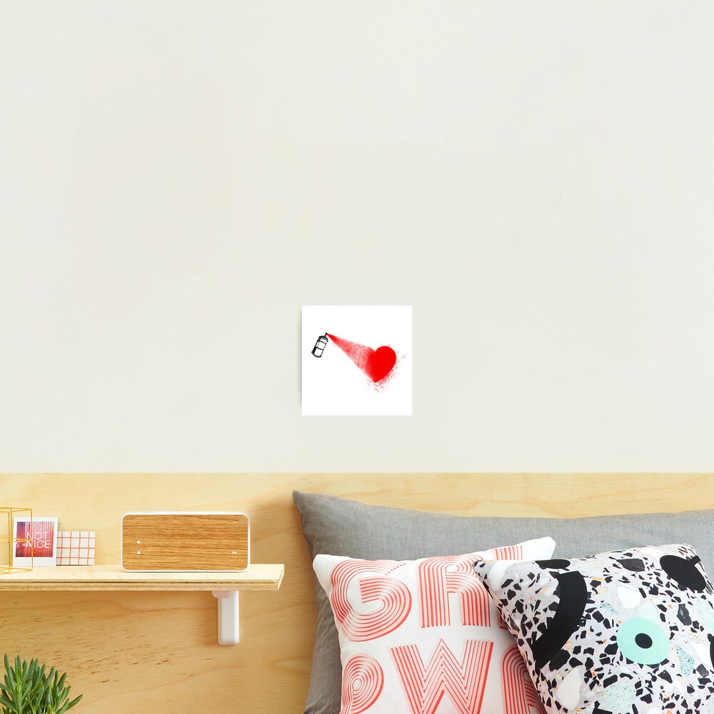 " Painted heart Spray paint" Photographic Print for Sale by Create