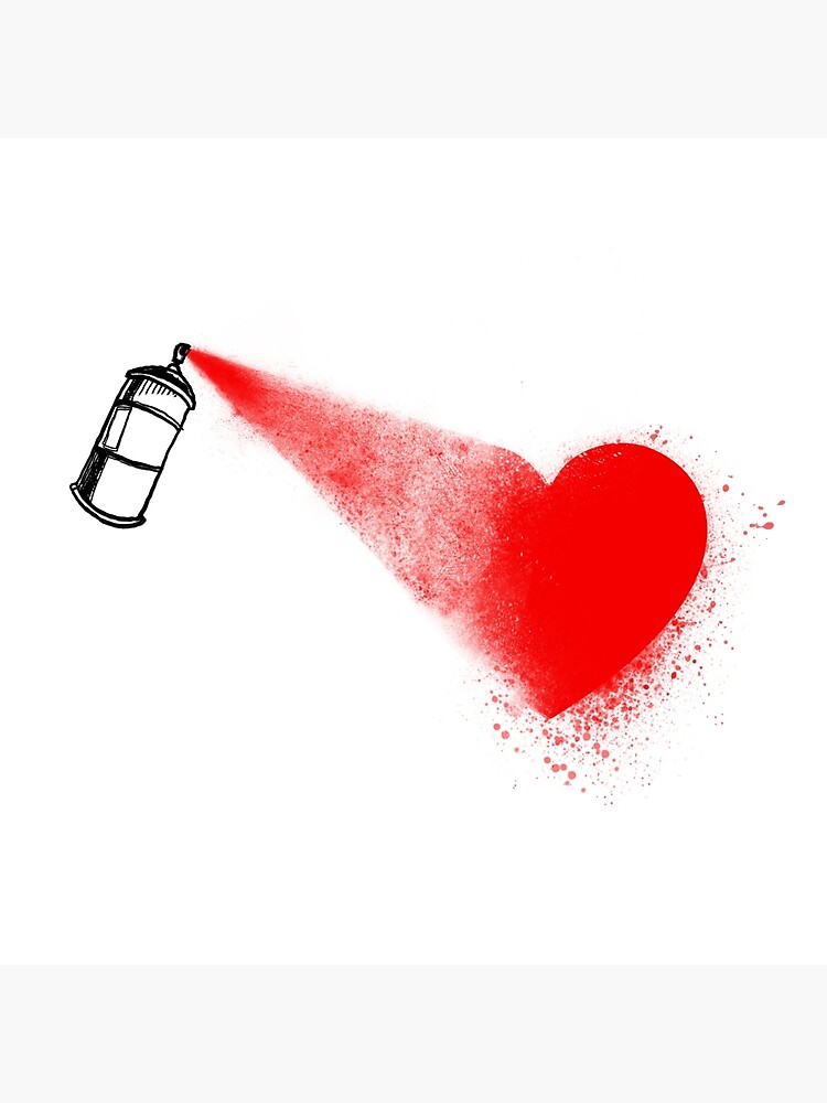 " Painted heart Spray paint" Poster for Sale by CreateYourself