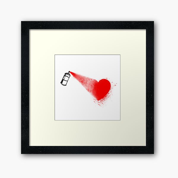 Spray Painted Hearts Wall Art Redbubble