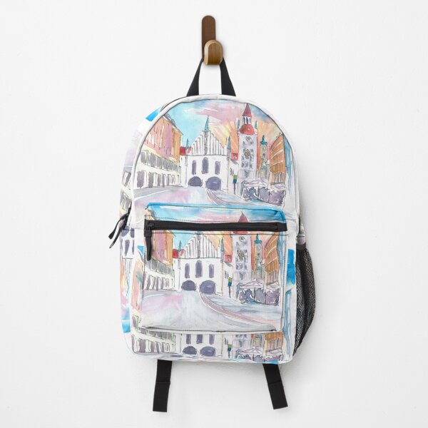 Item preview, Munich Bavaria Marienplatz View of Old City Hall and St. Peter designed and sold by artshop77.