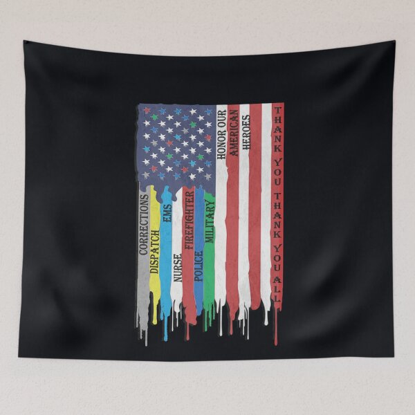 Artikelvorschau, Ersthelfer Thin Line Support Geschenke: Amerikanische Flagge mit Thin Line Design entworfen und verkauft von Cute & Sassy Custom Gifting Boutiques.