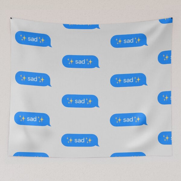 Item preview, sad with sparkles text  designed and sold by KaylaH22.