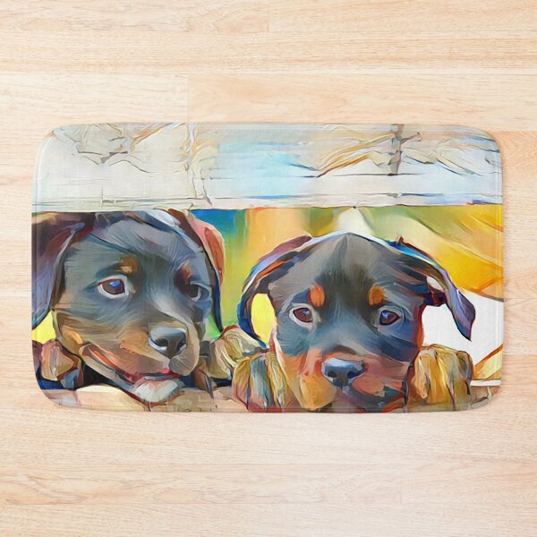 Item preview, Impressionist painted rottweiler puppy designed and sold by Designwebjae.