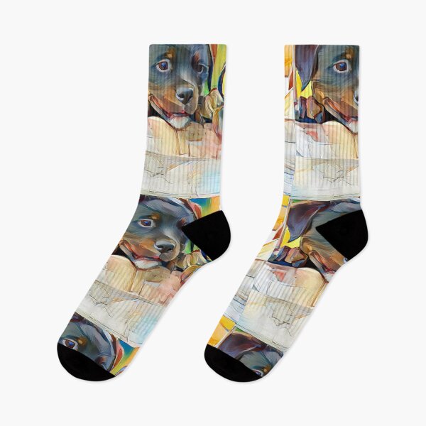 Item preview, Impressionist painted rottweiler puppy designed and sold by Designwebjae.