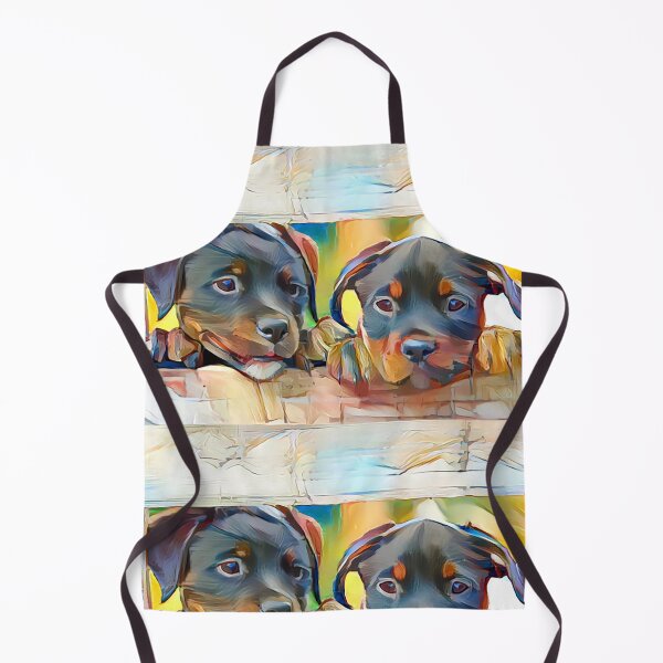 Item preview, Impressionist painted rottweiler puppy designed and sold by Designwebjae.