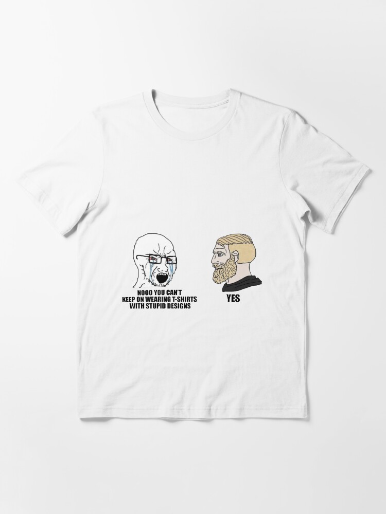 Based Chad Meme No Unisex Heavy Cotton Tee Shirt T-shirt - Mostly Peaceful  Merch