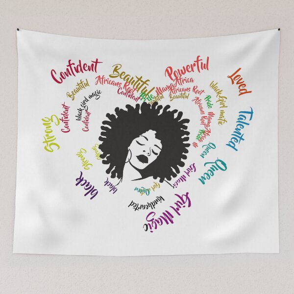 Item preview, Strong Black Woman Afro Hair style , Empowered Black woman outfit designed and sold by majidkacm.
