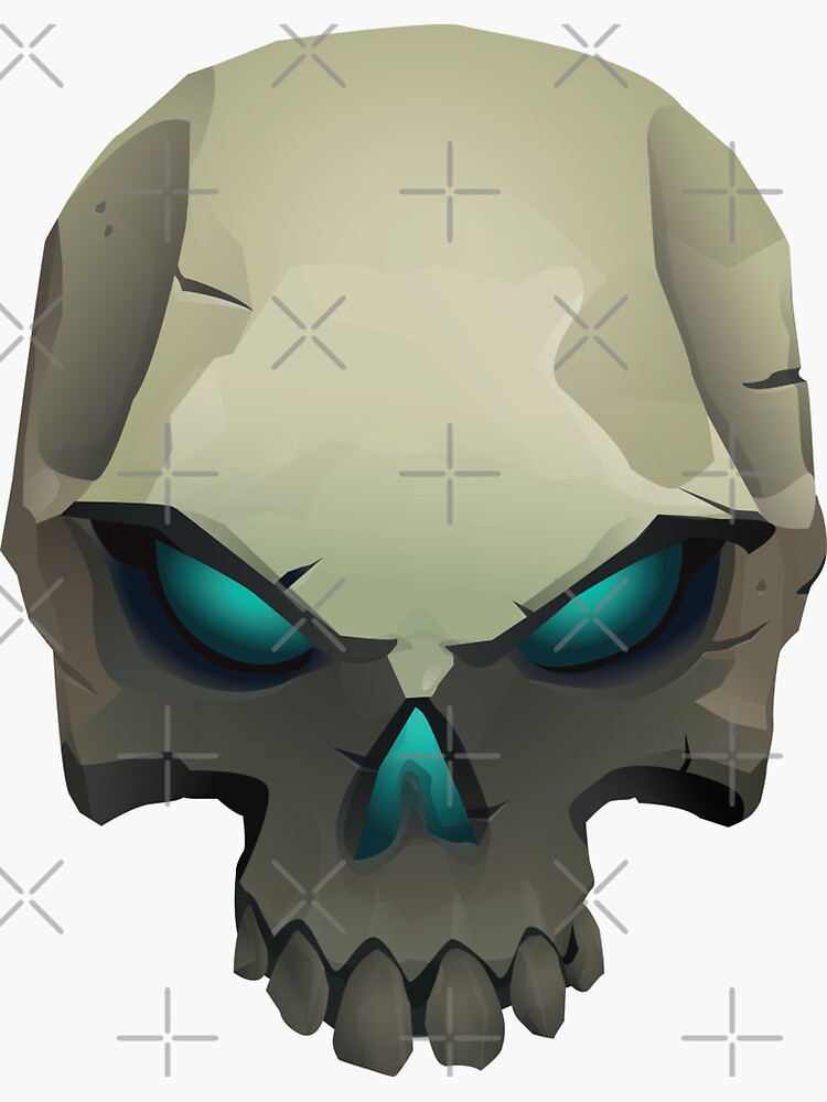 "Foul Bounty Skull Sea of Thieves" Sticker by TheMajesticGoat Redbubble