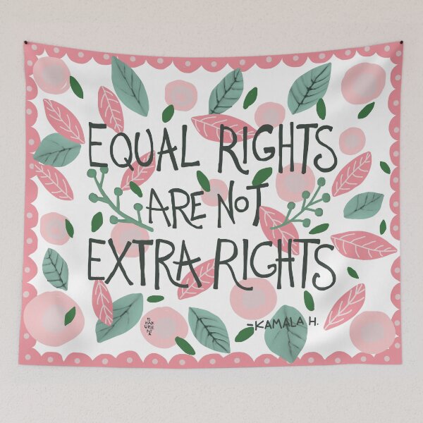 Item preview, EQUAL RIGHTS ARE NOT EXTRA RIGHTS (white background) designed and sold by Cindy Shakuri.