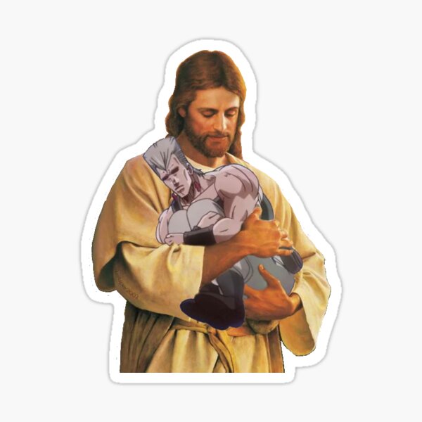 jesus holding pol Sticker