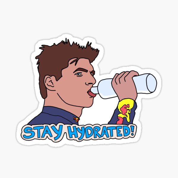 Max Verstappen- Stay Hydrated! Sticker