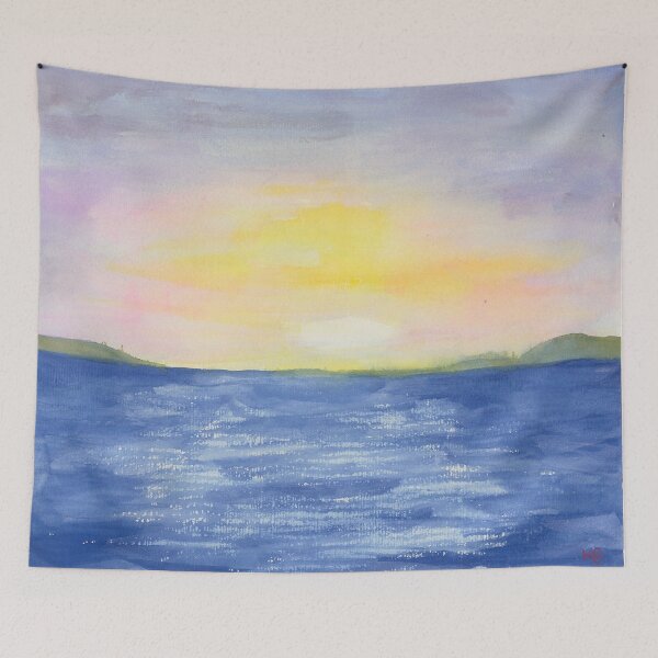 Item preview, Sunset over the sea designed and sold by TwoFullMoonsArt.