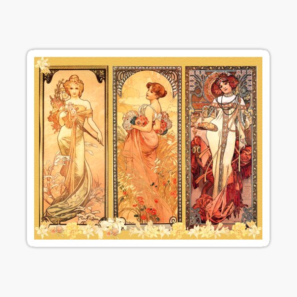 Item preview, Alphonse Mucha: Art Nouveau Triptych designed and sold by Chunga.