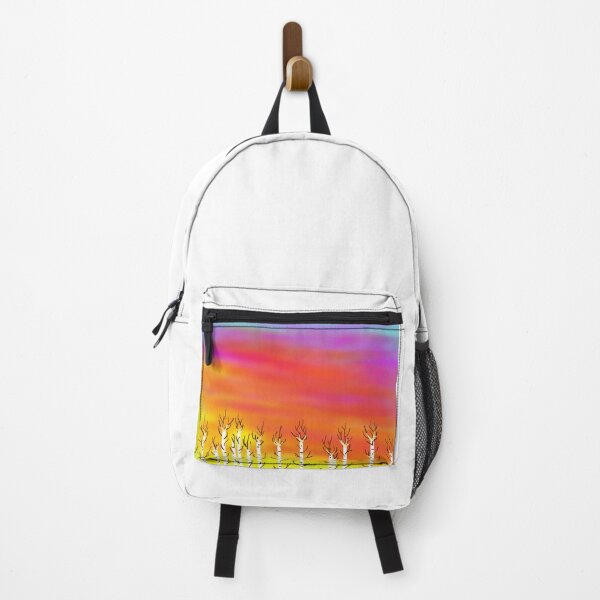 Item preview, Sunset and birch trees designed and sold by barblarue.
