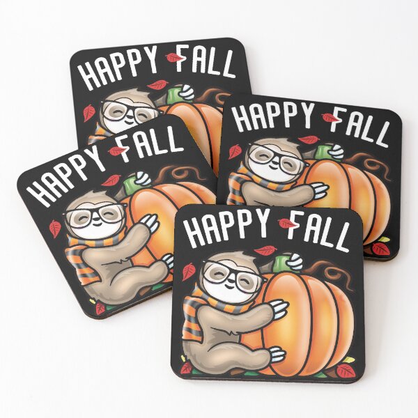 Item preview, Happy Fall Cute Sloth and Pumpkin designed and sold by pablomendoza.